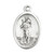 1" Saint Christopher Oval Antiqued Silver Oxidized Medal | Bag of 25