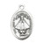 1" Our Lady of San Juan Lagos and Sacred Heart of Jesus Oval Antiqued Silver Oxidized Medal | Bag of 25