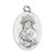 1" Our Lady of San Juan Lagos and Sacred Heart of Jesus Oval Antiqued Silver Oxidized Medal | Bag of 25
