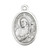 1" Saint Francis Xavier and Mother Cabrini Oval Antiqued Silver Oxidized Medal | Bag of 25