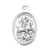 1" Saint George Oval Antiqued Silver Oxidized Medal | Bag of 25