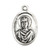 1" Saint Genesius Oval Antiqued Silver Oxidized Medal | Bag of 25