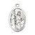 1" Saint Joan of Arc Oval Antiqued Silver Oxidized Medal | Bag of 25