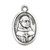 1" Saint Junipero Oval Antiqued Silver Oxidized Medal | Bag of 25