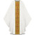 #5416 Lightweight Embroidered Gold Brocade Chasuble | Plain Collar | Polyester | All Colors