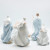 10" Nativity Set with Leaf Pattern and Blue Gowns Set | 6 Pieces