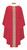 #955 Gold Banded Chasuble | Plain Collar | 100% Linen Weave Polyester