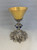 QUICK SHIP -  Hand-Chiseled Gothic Lapis Chalice | 9 5/8", 7oz. | Sterling Silver Cup | Handmade in Italy