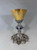 QUICK SHIP -  Hand-Chiseled “Holy Trinity” Chalice | 9-5/8", 7oz. | Sterling Silver Cup | Handmade in Italy