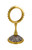 QUICK SHIP | Gold-Plated Brass Chapel Monstrance with Filigree Base | 11-3/4"H | 5-3/4" Luna | Gold & Silver Plated | Handmade in Italy