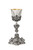 QUICK SHIP | Hand-Chiseled Trinity Sterling Silver Chalice | 9-1/4", 7oz. | Sterling | Handmade in Italy