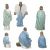 6" Blue & Green Gowns Nativity Set | Unique Holy Family | 6 Pieces