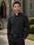 Black Clergy Shirt | Tab Collar | Long Sleeve | Poly/Cotton | Made in Italy.