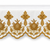 1108MG Gold Metallic Cross & Rose Embroidered Altar Cloth | 100% Polyester | Custom Sizing Quote Form