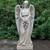 37" Angel Holding Rose Wreath Garden Statue - Versailles Collection | Resin/Stone Mix