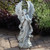 21" Praying Angel with Open Wings Garden Statue | Resin/Stone Mix