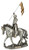 11" St. Joan of Arc Statue | Pewter Finish with Gold Highlights