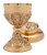 6 1/2", 12oz. Chalice & Paten | 24K Gold Plated | Gold Accents