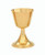 6 3/4" 14oz. Communion Cup | 24K Gold Plated | Smooth Finish with Cross