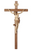 11" Leonardo Crucifix Straight Stained | Hand Carved in Italy