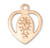 Gold Over Sterling Silver Miraculous Medal | 13" Gold Plated Chain