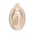 Gold Over Sterling Silver Oval Miraculous Medal | Medium | 18" Gold Plated Chain