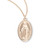 Gold Over Sterling Silver Oval Miraculous Medal | Medium | 18" Gold Plated Chain
