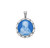 Light Blue Sterling Silver Madonna and Child Cameo Miraculous Medal