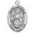 Patron Saint Angela Oval Sterling Silver Medal | 18" Chain