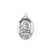 Patron Saint Anne Oval Sterling Silver Medal | 18" Chain