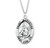 Patron Saint Augustine Oval Sterling Silver Medal | 20" Chain