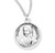 Patron Saint Bernadette Round Sterling Silver Medal | 18" Chain