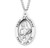 Patron Saint Catherine of Siena Oval Sterling Silver Medal | Style A | 24" Endless Chain