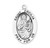 Patron Saint Cecilia Oval Sterling Silver Medal | Style A | 24" Endless Chain