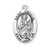 Patron Saint Cecilia Oval Sterling Silver Medal | Style A | 18" Chain