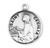 Patron Saint Cecilia Round Sterling Silver Medal | Style B | 18" Chain