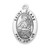 Patron Saint Clare Oval Sterling Silver Medal | 18" Chain