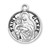 Patron Saint Clare Round Sterling Silver Medal | 18" Chain