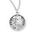 Patron Saint Clare Round Sterling Silver Medal | 18" Chain