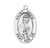 Patron Saint David Oval Sterling Silver Medal | 24" Chain