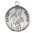 Patron Saint David Round Sterling Silver Medal | 20" Chain