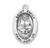 Patron Saint Emily Oval Sterling Silver Medal | 18" Chain