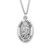 Patron Saint Gabriel Large Oval Sterling Silver Medal | 24" Chain