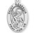 Patron Saint Genesius Oval Sterling Silver Medal | 20" Chain