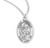 Patron Saint Genesius Oval Sterling Silver Medal | 20" Chain