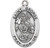 Patron Saint George Oval Sterling Silver Medal | 20" Chain