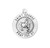 Patron Saint George Round Sterling Silver Medal | 18" Chain