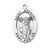 Patron Saint Gregory Large Oval Sterling Silver Medal | 24" Chain
