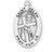 Patron Saint Helen Oval Sterling Silver Medal | 18" Chain