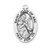 Patron Saint Joan of Arc Oval Sterling Silver Medal | 24" Chain